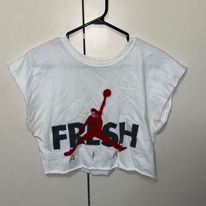 FREE ADD ON or for purchase HAND CROPPED JORDAN CROP TOP